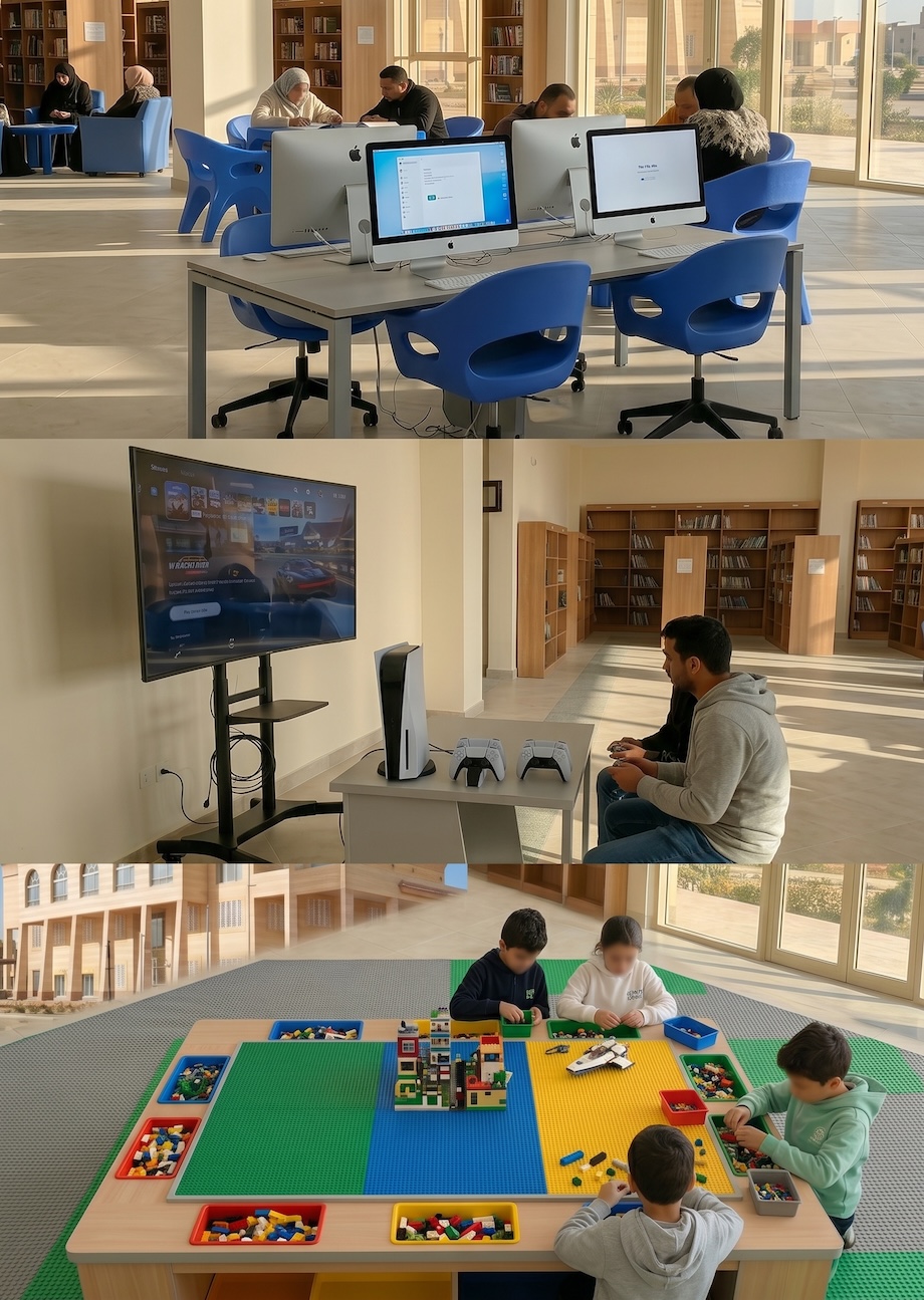 النشاط الثقافي — مكتبة وندوات وورش عمل